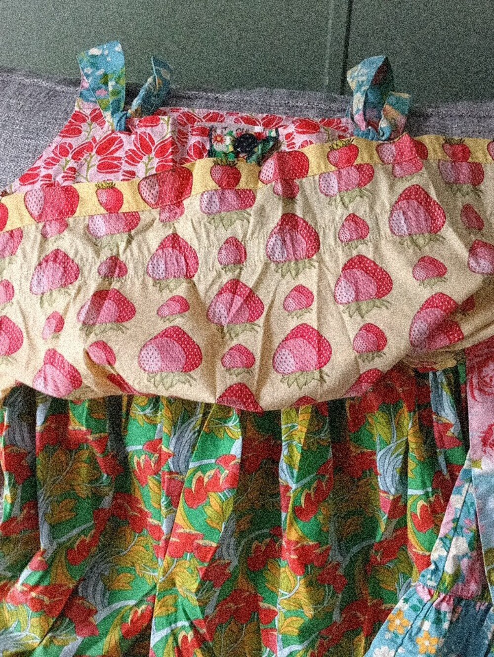 Matilda Jane Yellow Strawberry Tiered Sleeveless Top with Coordinating Pants - Picture 13 of 15